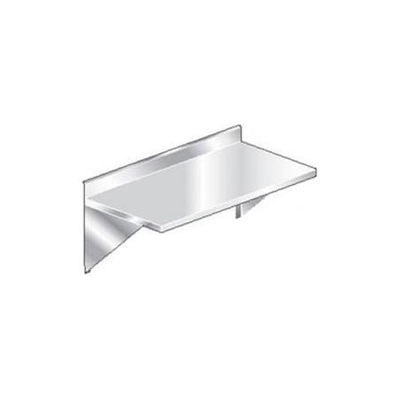 Aero Aero Manufacturing 16 Gauge Wall Mount Table 304 Stainless Steel - 10" Backsplash 96 x 24 3TWMV-2496